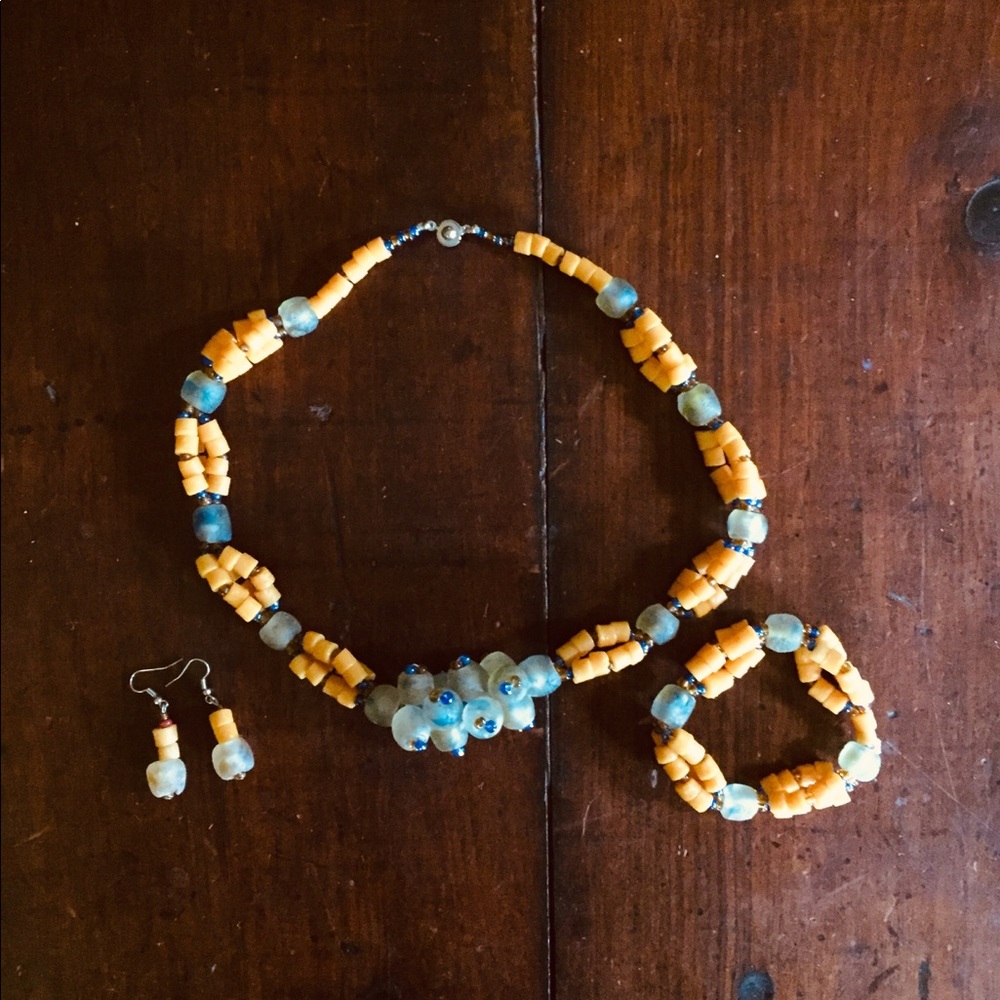 🌞🌛✨Gorgeous Handmade African Beads Set Ghana - Picture 5 of 8